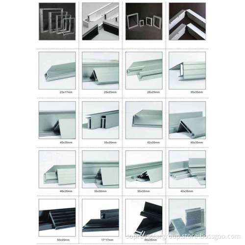 Aluminum extrusion solar panel frame